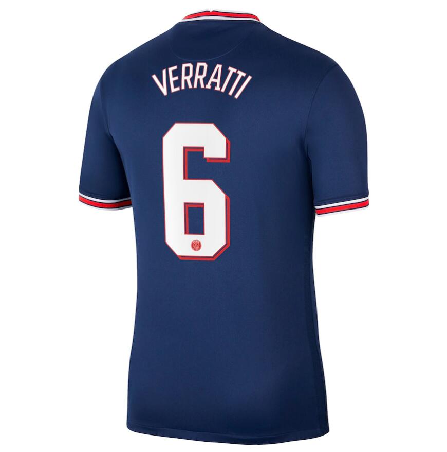 2021/22 Maillot PSG Domicile Cup Home Kit Soccer Jersey Verratti 6 printing